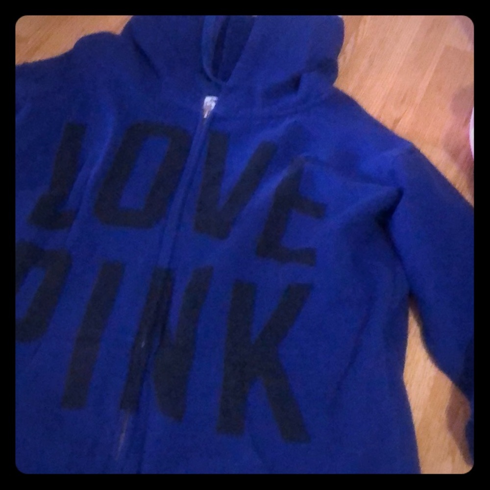 Blue love pink sweatshirt